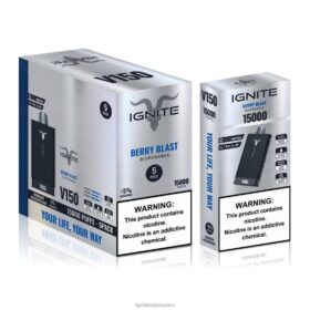 IGNITE V150 paquete de 5 bolígrafos vaporizadores explosión de bayas 8TR6J10 Ignite Vape Reseña