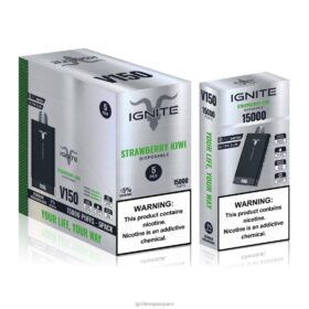 IGNITE V150 paquete de 5 bolígrafos vaporizadores kiwi fresa 8TR6J92 Ignite España
