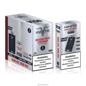 IGNITE V150 paquete de 5 bolígrafos vaporizadores limonada de fruta del dragón 8TR6J84 Ignite Vape Madrid
