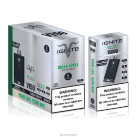 IGNITE V150 paquete de 5 bolígrafos vaporizadores manzana verde 8TR6J85 Ignite Vape Barcelona