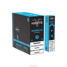 IGNITE V15 paquete de 10 bolígrafos vaporizadores hielo de arándanos 8TR6J97 Ignite Tienda