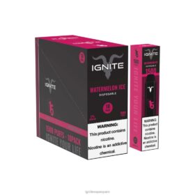 IGNITE V15 paquete de 10 bolígrafos vaporizadores hielo de sandia 8TR6J106 Ignite Vape Precio