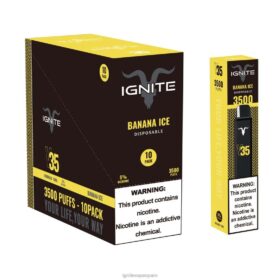 IGNITE V35 paquete de 10 bolígrafos vaporizadores hielo de plátano 8TR6J16 Ignite Vape Precio