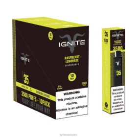 IGNITE V35 paquete de 10 bolígrafos vaporizadores limonada de frambuesa 8TR6J125 Ignite Vape Barcelona