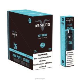 IGNITE V35 paquete de 10 bolígrafos vaporizadores menta helada 8TR6J123 Ignite Vape España