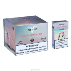 IGNITE V50 paquete de 10 bolígrafos vaporizadores chicle de sandía 8TR6J150 Ignite Vape Reseña