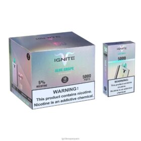 IGNITE V50 paquete de 10 bolígrafos vaporizadores áloe uva 8TR6J22 Ignite España