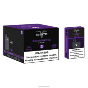 IGNITE V60 paquete de 10 bolígrafos vaporizadores hielo de frambuesa azul 8TR6J15 Ignite Vape Barcelona