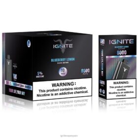 IGNITE V80 paquete de 10 bolígrafos vaporizadores arándano limón 8TR6J55 Ignite Vape Barcelona