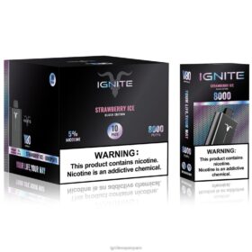IGNITE V80 paquete de 10 bolígrafos vaporizadores hielo de fresa 8TR6J63 Ignite Vape España