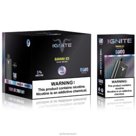 IGNITE V80 paquete de 10 bolígrafos vaporizadores hielo de plátano 8TR6J53 Ignite Vape España