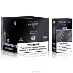 IGNITE V80 paquete de 10 bolígrafos vaporizadores hielo de uva 8TR6J57 Ignite Tienda